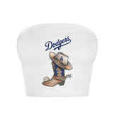 Los Angeles Dodgers Cowboy Boot Crop Tube Top