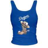 Los Angeles Dodgers Cowboy Boot Ribbed Tank - Tiny Turnip