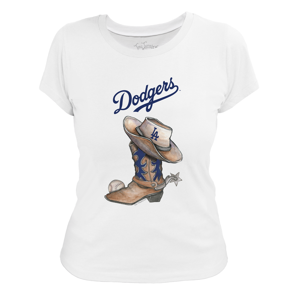 Los Angeles Dodgers Cowboy Boot Women's Tee Shirt