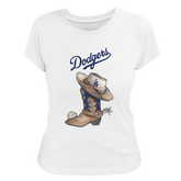 Los Angeles Dodgers Cowboy Boot Women's Tee Shirt