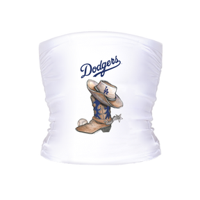 Los Angeles Dodgers Cowboy Boot Tube Top - Tiny Turnip