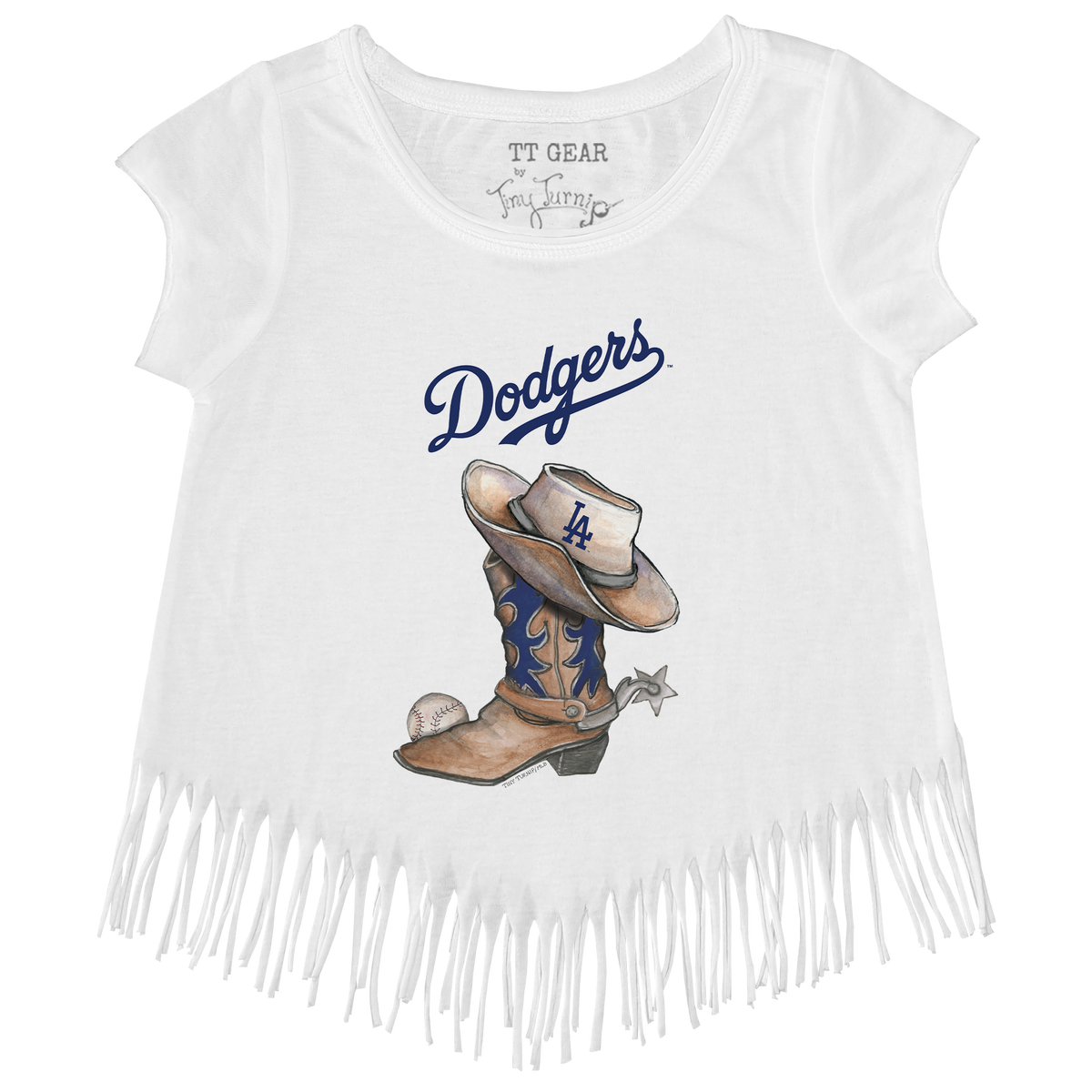 Los Angeles Dodgers Cowboy Boot Fringe Tee