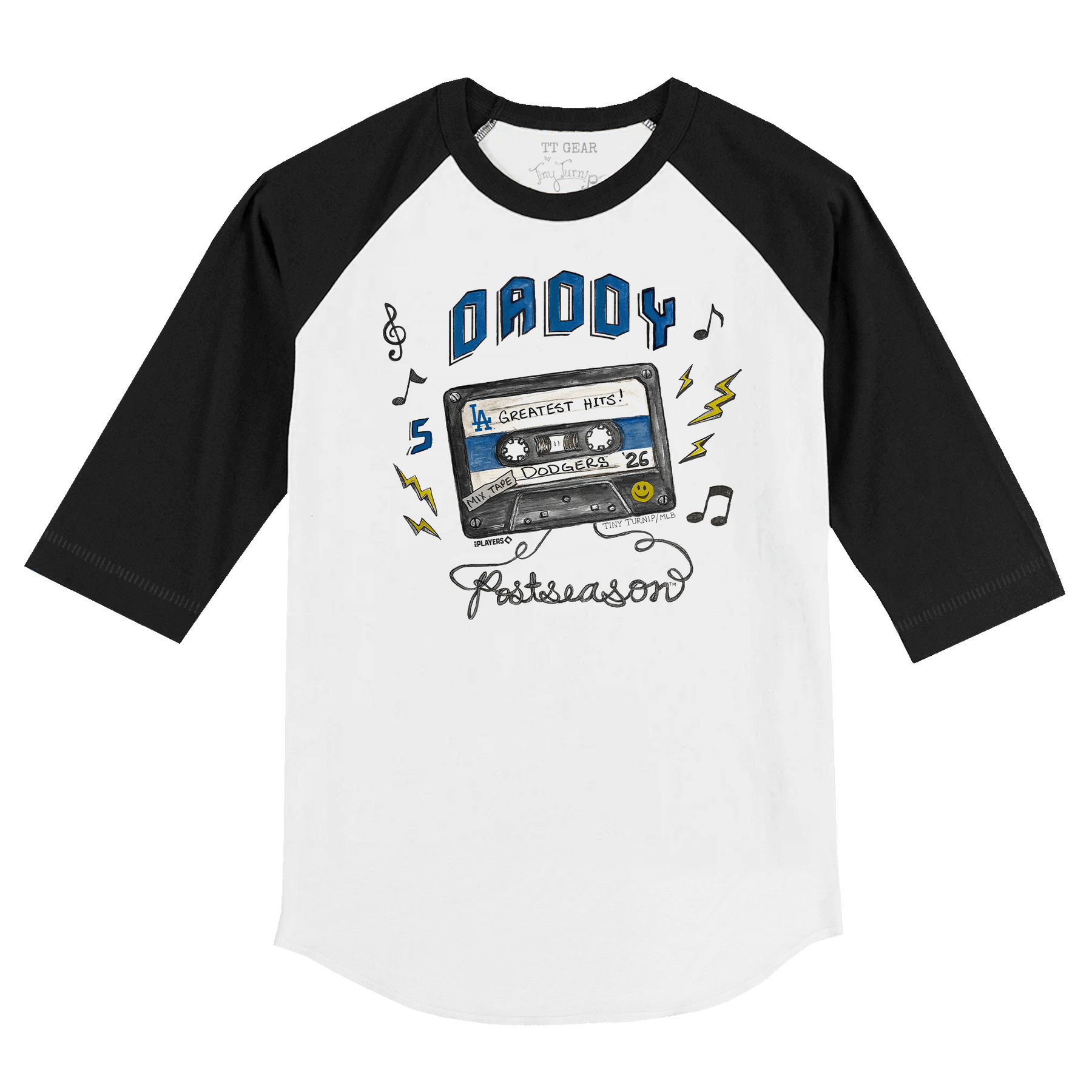 VIP Los Angeles Dodgers Postseason '26 Kid's 3/4 Sleeve Raglan - Tiny Turnip