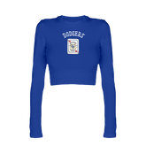 Los Angeles Dodgers Card Candice Crop Long Sleeve