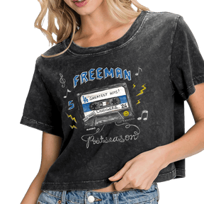 VIP Los Angeles Dodgers Postseason '26 Vintage Crop Tee - Tiny Turnip