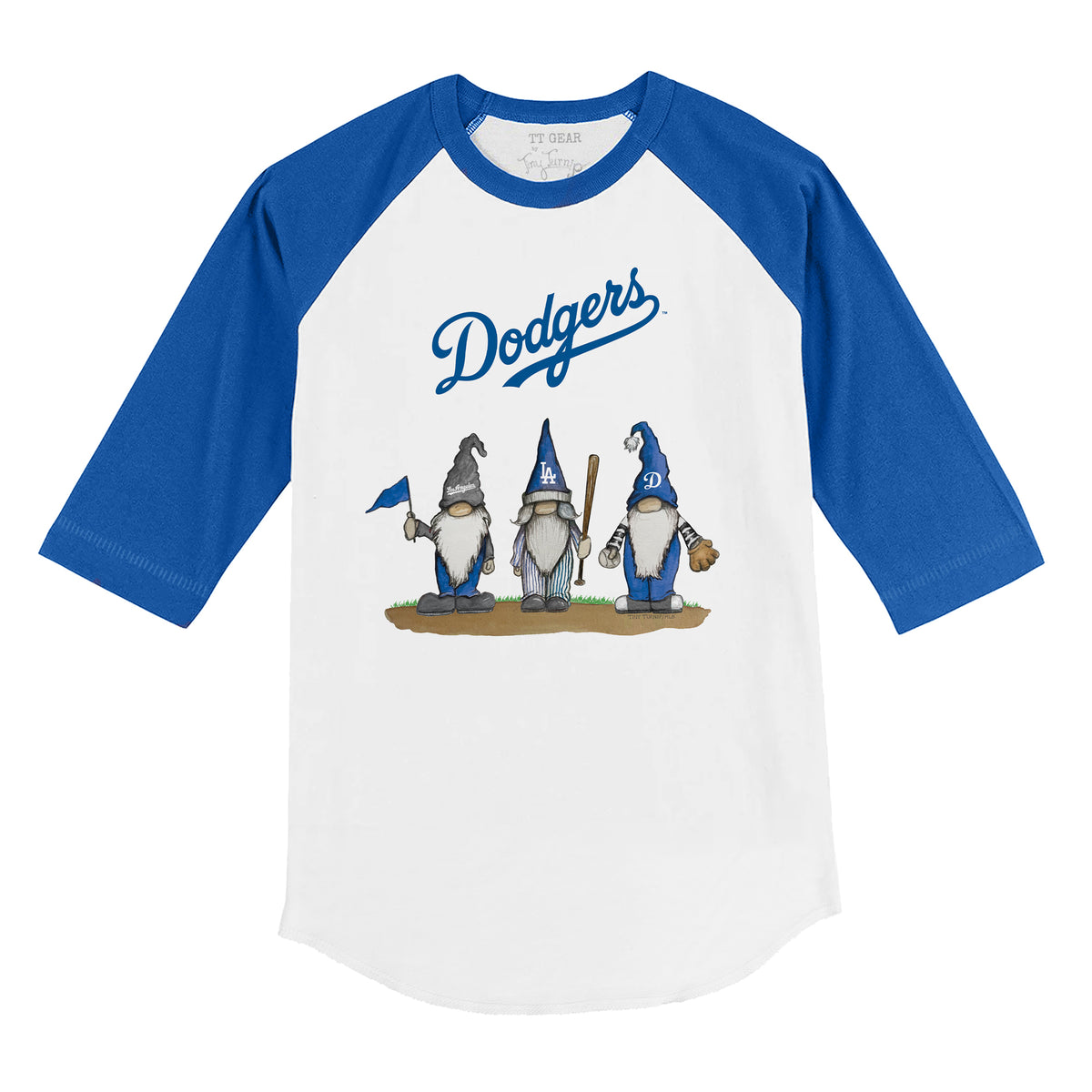 Los Angeles Dodgers Gnomes 3/4 Royal Blue Sleeve Raglan