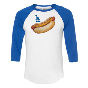 Los Angeles Dodgers Hot Dog 3/4 Royal Blue Sleeve Raglan