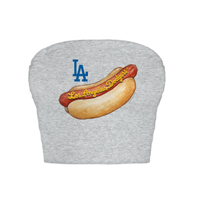 Los Angeles Dodgers Hot Dog Crop Tube Top