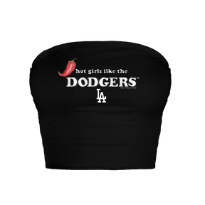 Los Angeles Dodgers Hot Girls Crop Tube Top