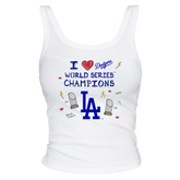 Los Angeles Dodgers I Heart World Series Champs Ribbed Tank