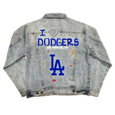 I Heart Dodgers Boyfriend Denim Jacket - Tiny Turnip