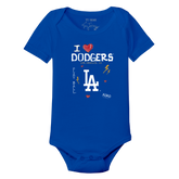 I Heart Dodgers Short Sleeve Snapper - Tiny Turnip