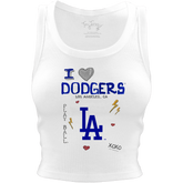 Los Angeles Dodgers I Heart Team Crop Tank - Tiny Turnip