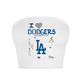 Los Angeles Dodgers I Heart Dodgers Crop Tube Top