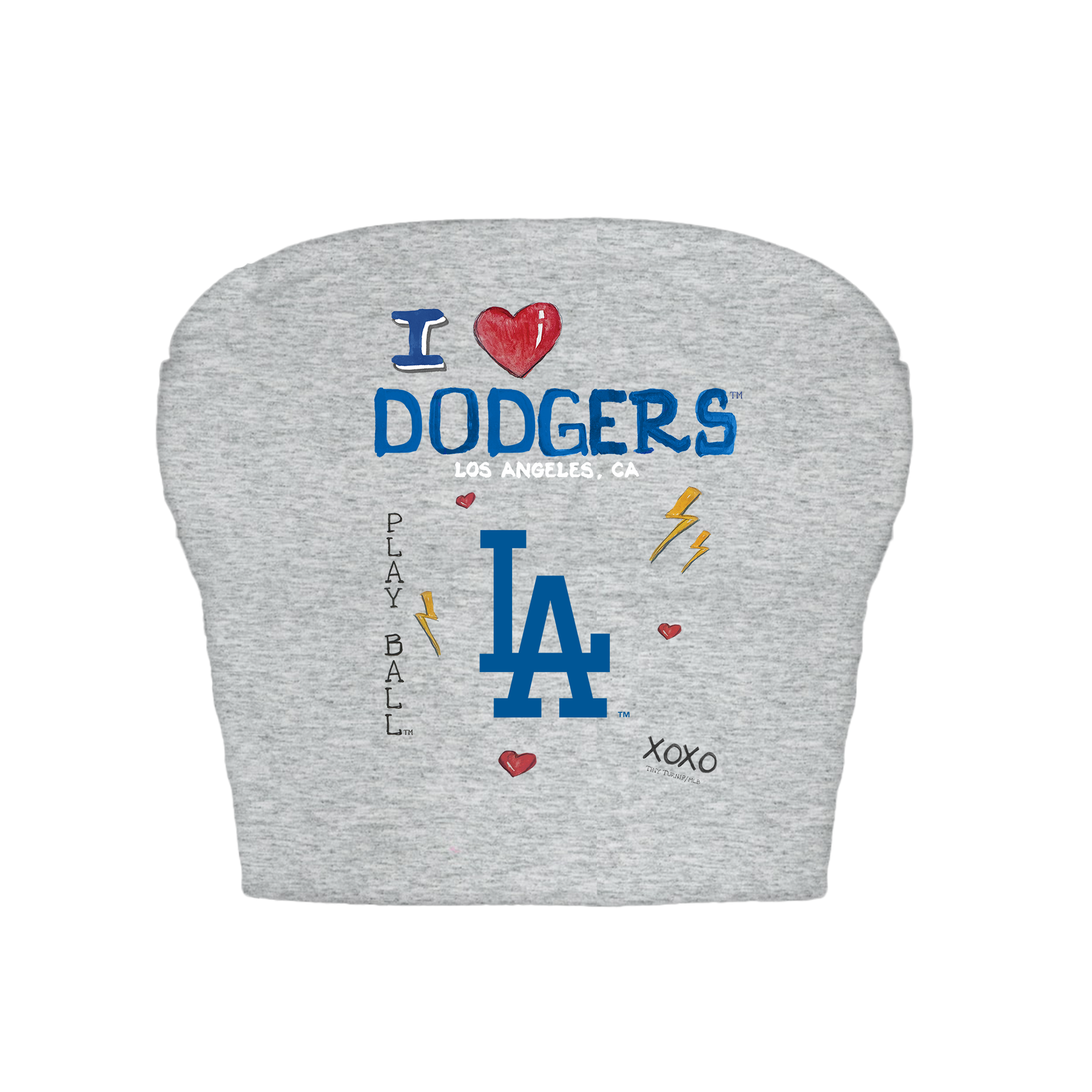 Los Angeles Dodgers I Heart Dodgers Crop Tube Top
