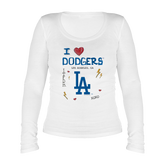 I Heart Dodgers Women's Legend Long Sleeve