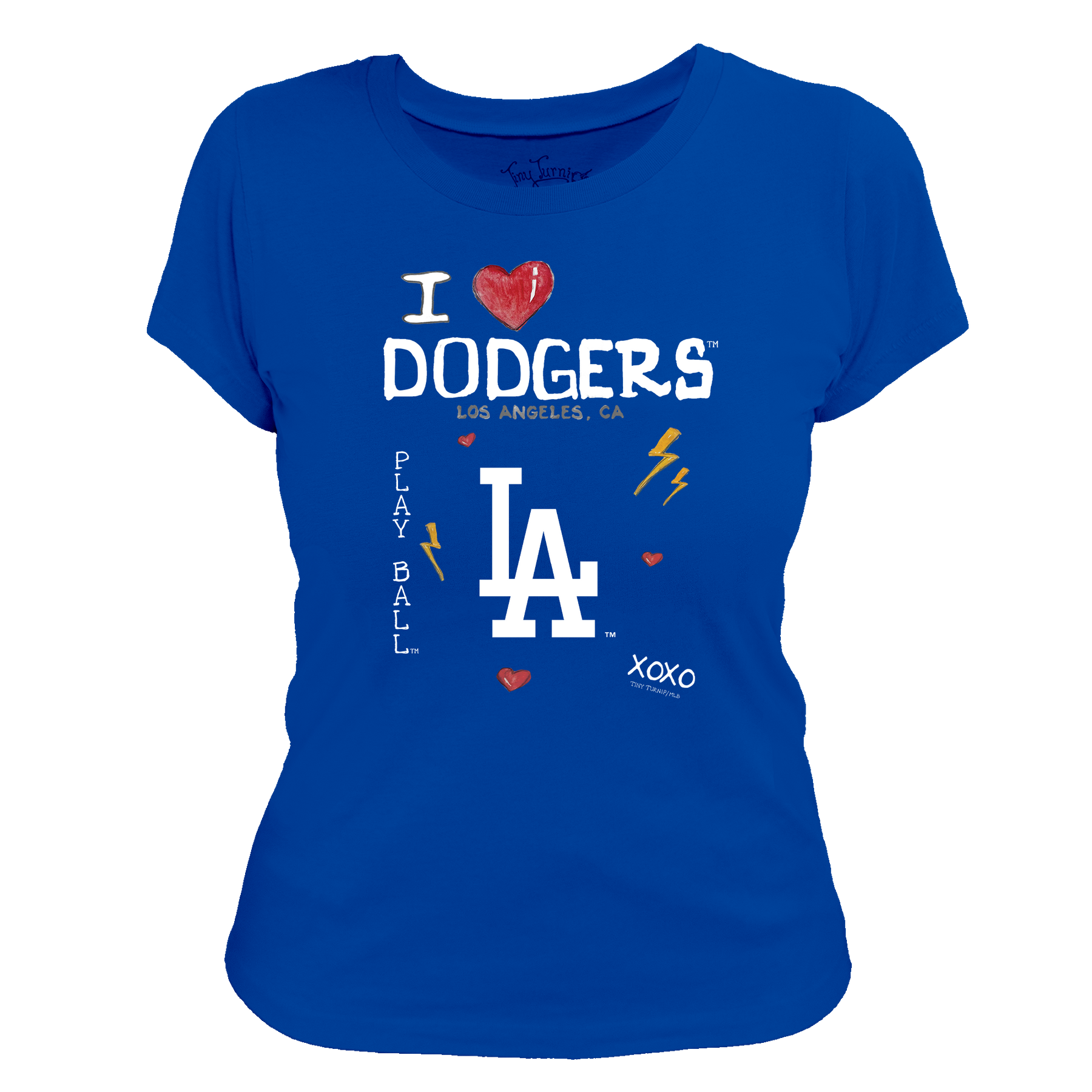 I Heart Dodgers Women's Tee Shirt - Tiny Turnip