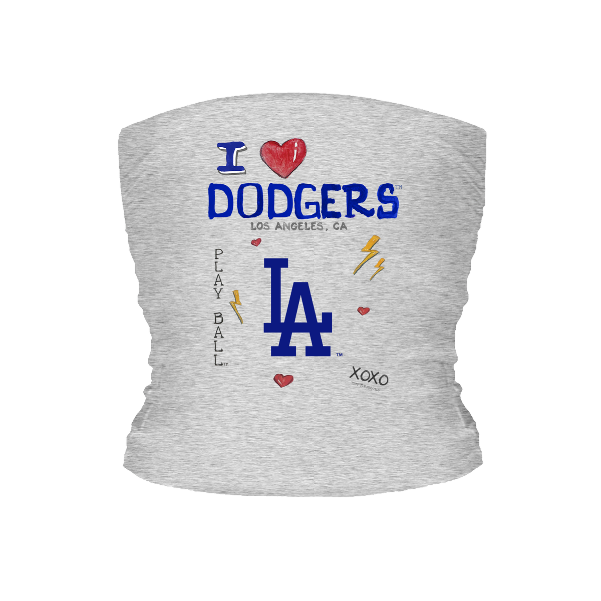 I Heart Dodgers Tube Top - Tiny Turnip