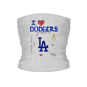 I Heart Dodgers Tube Top - Tiny Turnip