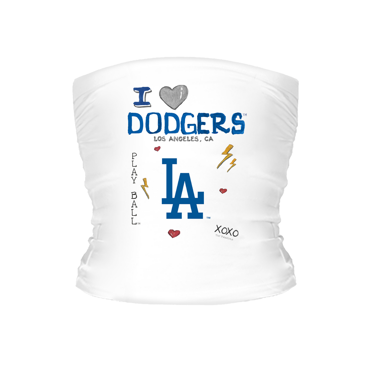 I Heart Dodgers Tube Top - Tiny Turnip