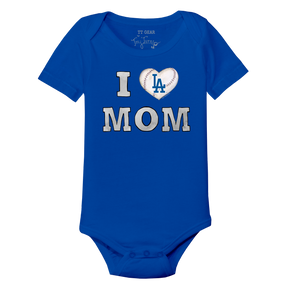 Los Angeles Dodgers I Love Mom Short Sleeve Snapper