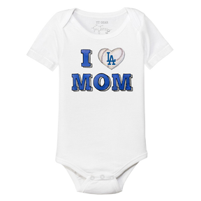 Los Angeles Dodgers I Love Mom Short Sleeve Snapper