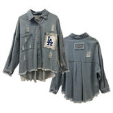 Los Angeles Dodgers Lace Olivia Jacket - Tiny Turnip