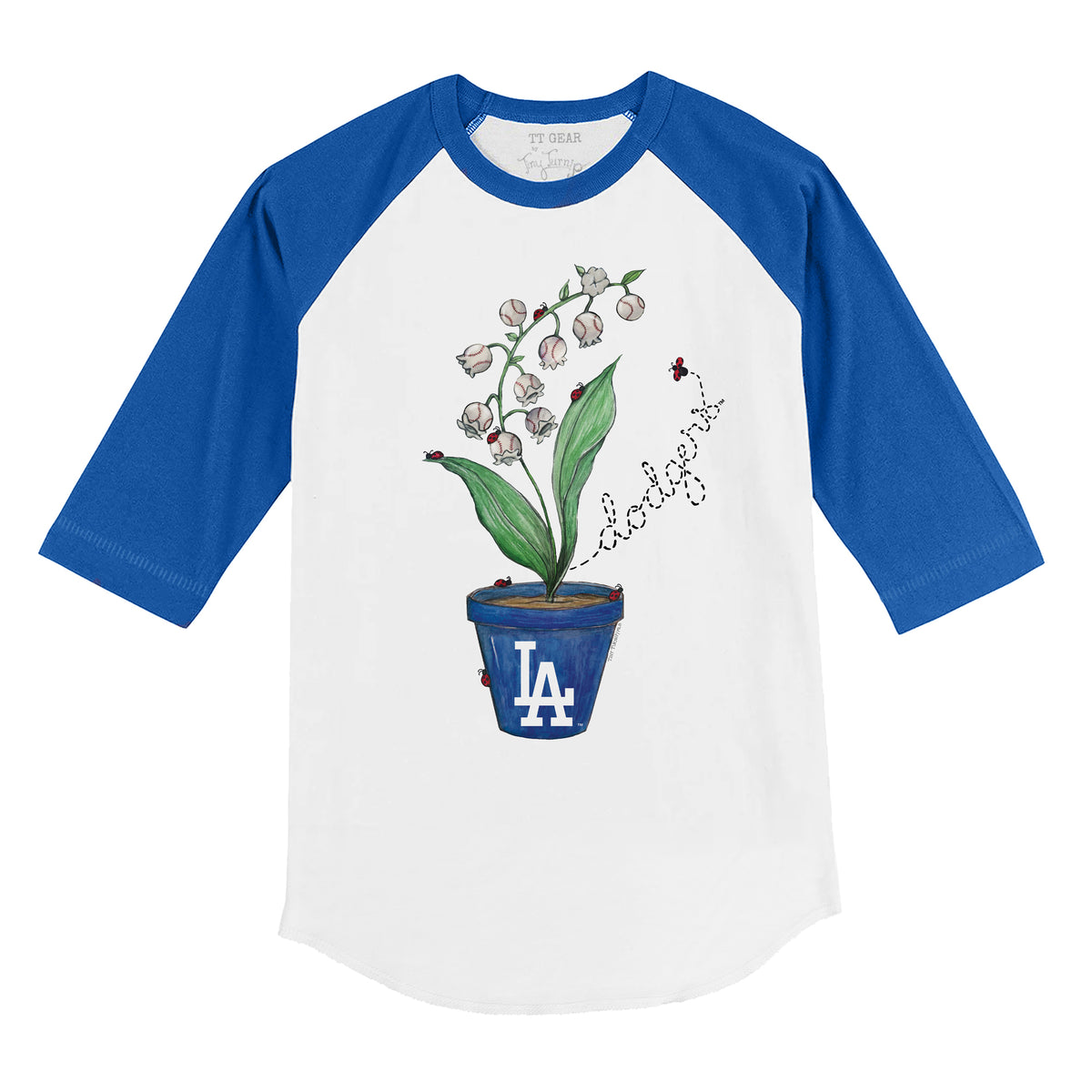 Los Angeles Dodgers Ladybug 3/4 Royal Blue Sleeve Raglan