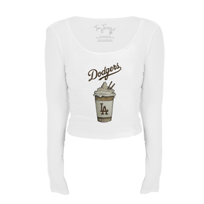Los Angeles Dodgers Latte Women's Lucy Long Sleeve