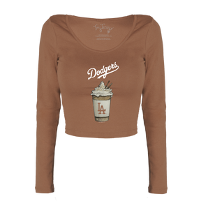 Los Angeles Dodgers Latte Women's Lucy Long Sleeve