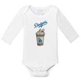 Los Angeles Dodgers Latte Long Sleeve Snapper