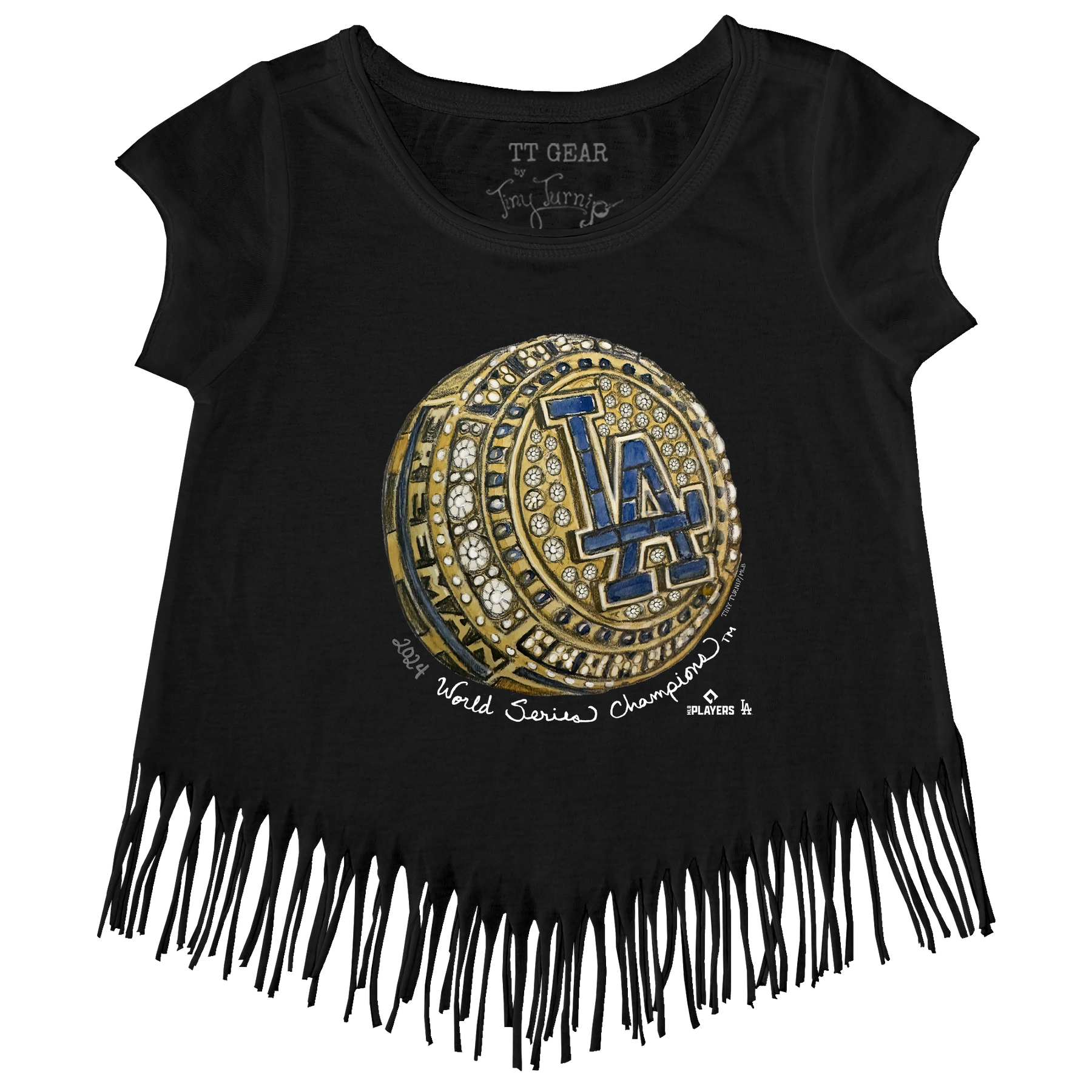 LA Dodgers Chelsea Freeman Let Freeman Ring Fringe Tee