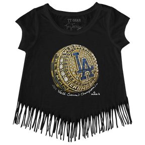 LA Dodgers Chelsea Freeman Let Freeman Ring Fringe Tee