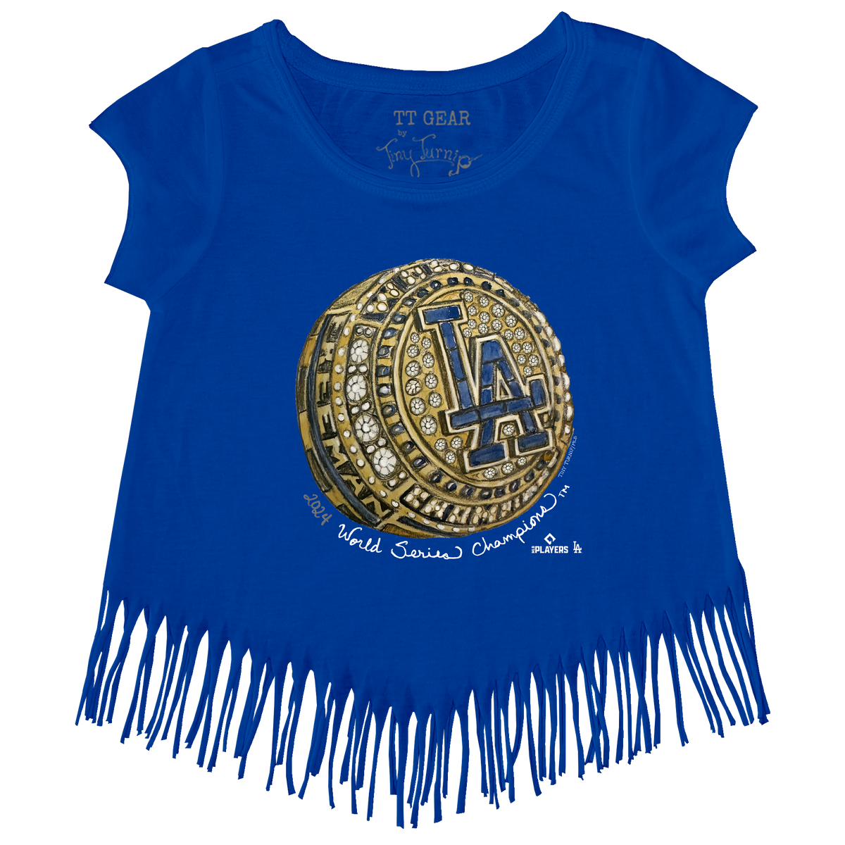 LA Dodgers Chelsea Freeman Let Freeman Ring Fringe Tee