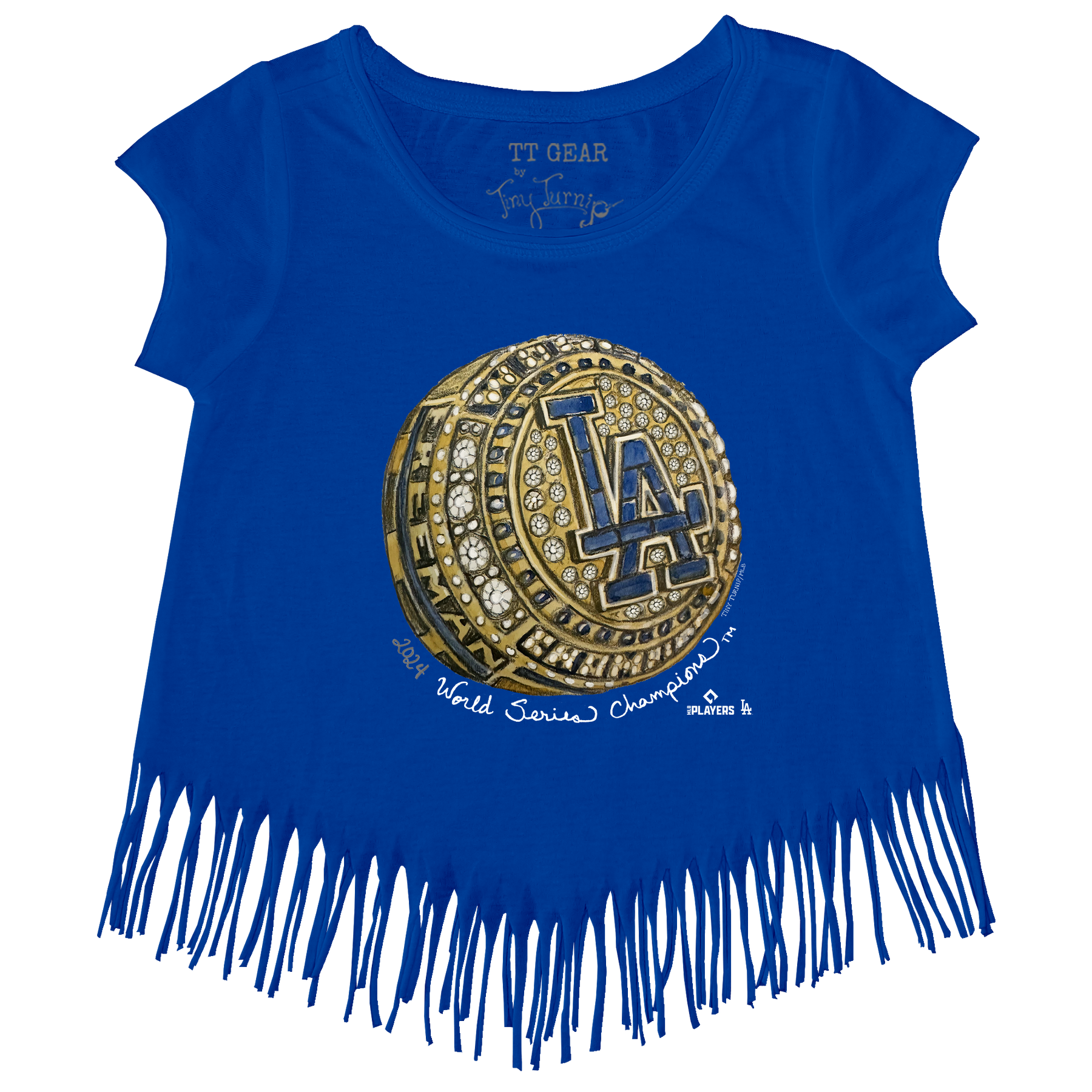 LA Dodgers Chelsea Freeman Let Freeman Ring Fringe Tee