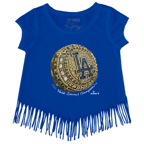 LA Dodgers Chelsea Freeman Let Freeman Ring Fringe Tee