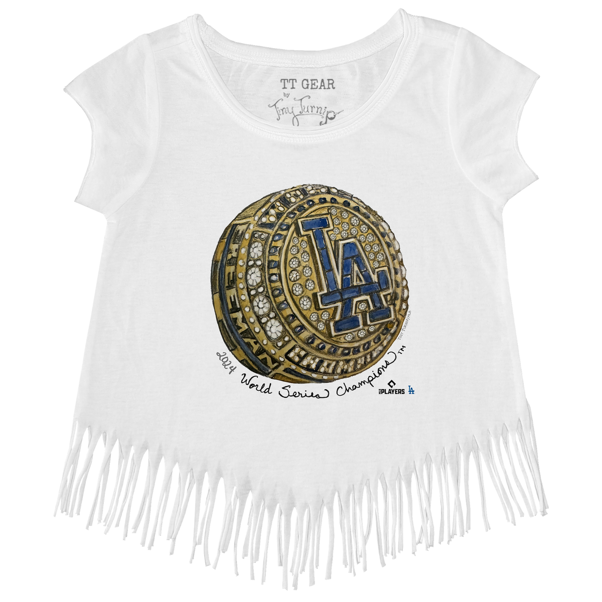 LA Dodgers Chelsea Freeman Let Freeman Ring Fringe Tee