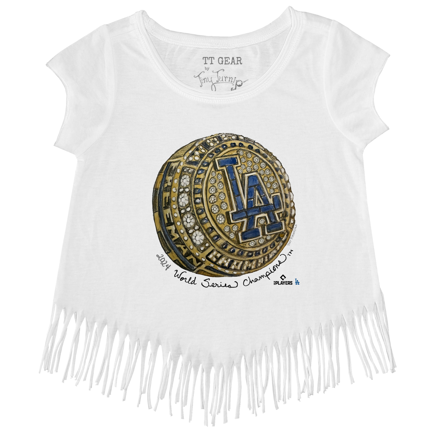 LA Dodgers Chelsea Freeman Let Freeman Ring Fringe Tee