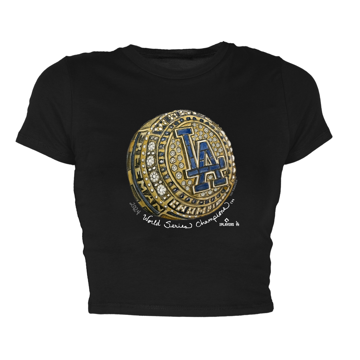 LA Dodgers Chelsea Freeman 2024 World Series Ring Crop Tee