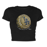 LA Dodgers Chelsea Freeman 2024 World Series Ring Crop Tee