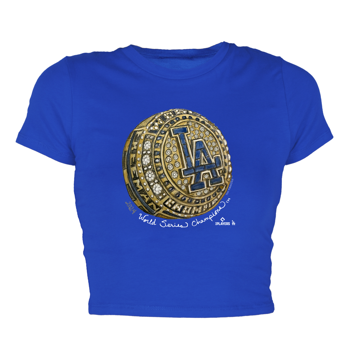 LA Dodgers Chelsea Freeman 2024 World Series Ring Crop Tee