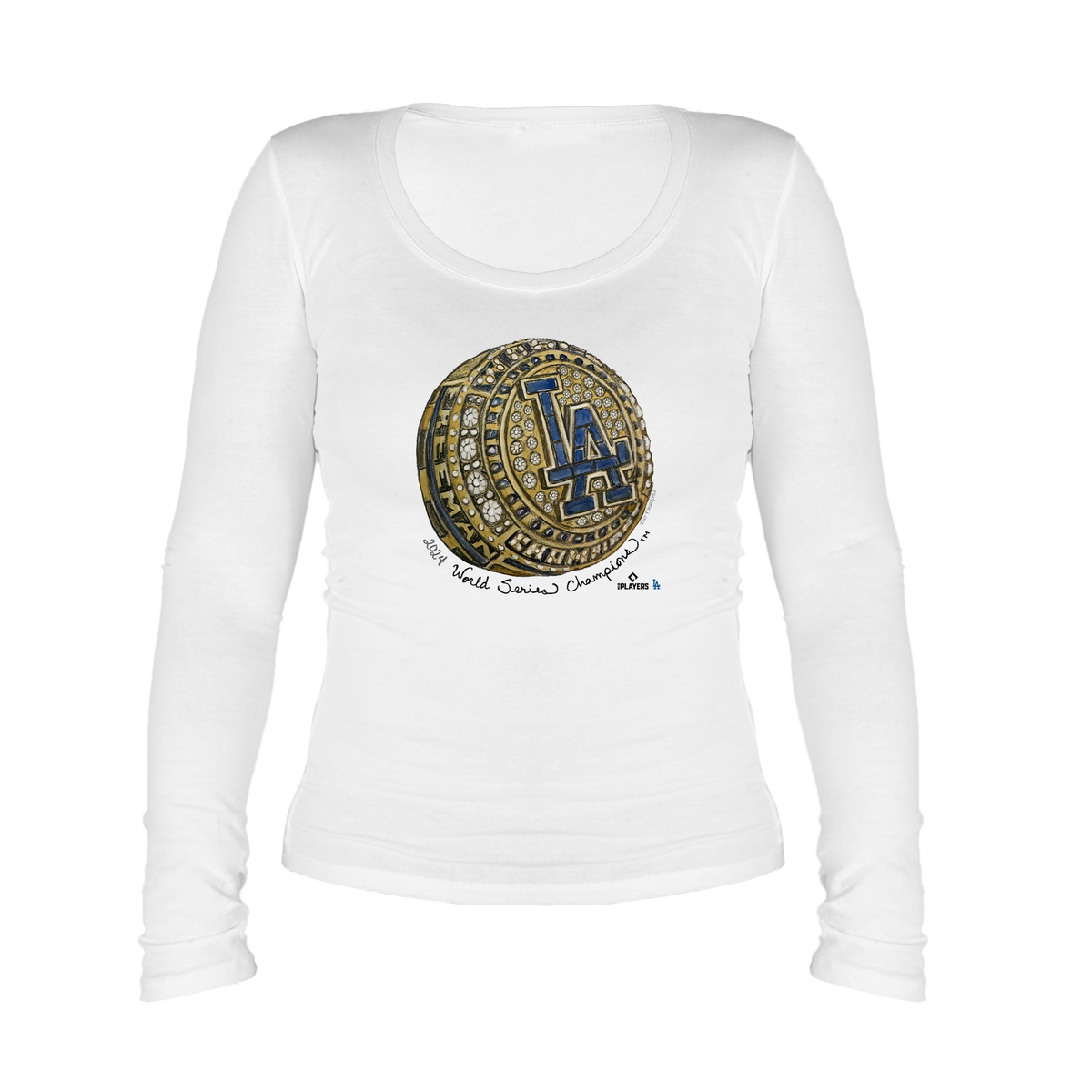 LA Dodgers Chelsea Freeman 2024 World Series Ring Women's Long Sleeve Legend