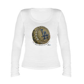LA Dodgers Chelsea Freeman 2024 World Series Ring Women's Long Sleeve Legend