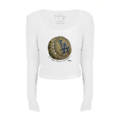LA Dodgers Chelsea Freeman 2024 World Series Ring Women's Long Sleeve Lucy