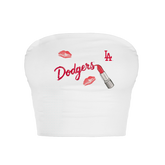 Los Angeles Dodgers Lipstick Crop Tube Top - Tiny Turnip