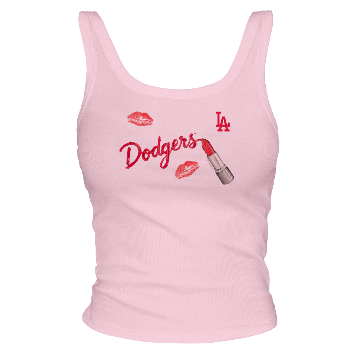 Los Angeles Dodgers Lipstick OG Ribbed Tank - Tiny Turnip