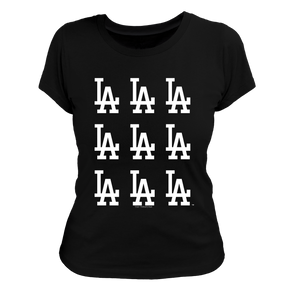 Los Angeles Dodgers Logo Grid Tee Shirt