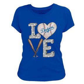 Los Angeles Dodgers Baseball LOVE Tee Shirt