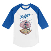 Los Angeles Dodgers Mermaid 3/4 Royal Blue Sleeve Raglan