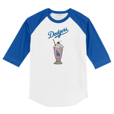 Los Angeles Dodgers Milkshake 3/4 Royal Blue Sleeve Raglan